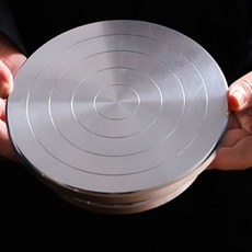 회전 돌림판 케이크 손물레 공예 알루미늄 도예 회전판 20cm, 1개