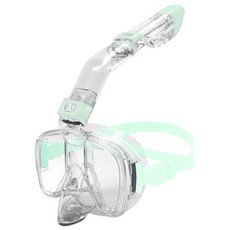 인피아 스노쿨링 마스크 스노쿨링 세트 듀얼 글라스, 아쿠아민트