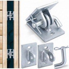 DaisyInner 고정식 도크 커넥터 힌지 키트 플로팅 도크 아연 도금 링크 키트 2.1cm(7/16인치) 구멍 튼튼한 보트 도크 액세서리 하드웨어, 716인치 구멍이 있는 고정식 도크 커넥터 힌지 키트