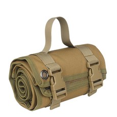 戶外戰術單人摺疊防潮墊 露營野營便攜午休地墊, 卡其色