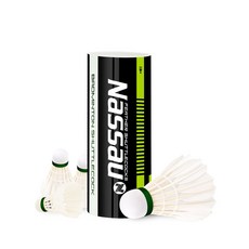 낫소 배드민턴 셔틀콕 NSC-703 alpha 깃털 셔틀콕 3개입, 단품, 1개