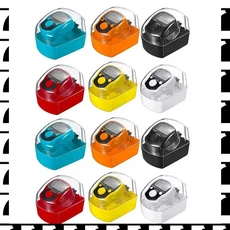 A44U 12Pack 디지털 탈리 핑거 카운터 LED 다채로운 5 자리 휴대용 카운터 클리커 LED 조명 운반 링, 01 Multicolor