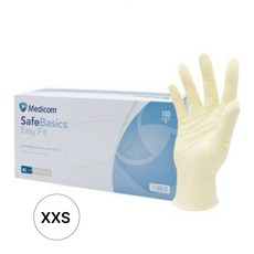 메디컴 이지핏 라텍스장갑 XXS 100pcs 니트릴 장갑, 100개, 1개입, 혼합