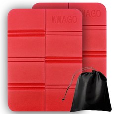 초경량 휴대용 접이식 등산 방석 2개, 레드