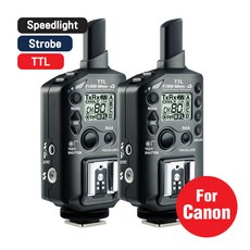 플래시웨이브4 TTL 세트 캐논용 양방향송수신 플래시 스트로보 동조 및 무선릴리즈 리모콘, 1개, 1개 단품(세트는2개)