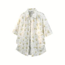 女款印花短袖襯衫