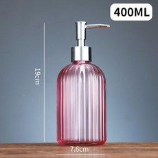 액체 투명 자동거품기 주방세제용기 대형 샴푸통 빈 물비누, 레드 400ml