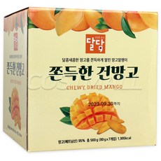 달담 쫀득한 건망고 560g(80gx7개) 건조 망고 코스트코, 7개