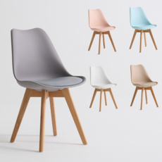 [당일발송] 파파로그 소피아 에펠 원목 디자인 체어 식탁의자 색상선택가능, 그레이, 1개