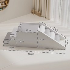실내 놀이터 미끄럼틀 키즈카페 정글짐 슬라이드 가정용, 3개 세트A (화이트), 1개