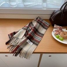 經典款100%澳洲純羊毛圍巾女冬季高級感新款英倫格子送禮