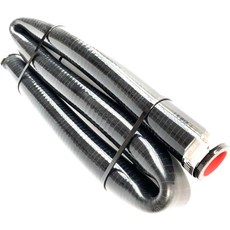 베켈란 6.5MM 14 X 3.28FT 블루 고온 강화 실리콘 히터 튜빙 호스 라디에이터 냉각수 직선작업 압력 145PSI4겹 강화5MM 두께+2 클램프, Black, 22MM (7/8") X 5FT