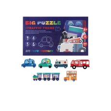 Flower monaco寶寶大塊啟蒙拼圖（動物/昆蟲/交通）英國正版授權, 1個, 寶寶大塊啟蒙拼圖－交通, 26片