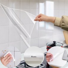 QUEENA 투명 대용량 주방기름때 오염방지 시트지, 1개