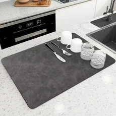 주방 카운터용 건조 매트 30x40cm/11.81x15.75인치 논슬립 방수 고무 뒷면이 있는 커피 매트 빠른 건조 매트, 01 30x40cm, 01 A