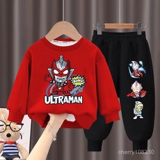 【臺灣出貨】男童套裝 男童衛衣衛褲 奧特曼套裝 賽羅套裝 男童帥氣套裝春秋季寶寶奧特曼衛衣新款中小童韓版洋氣兩件套 VB