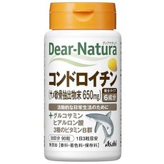 Asahi Dear Natura 철갑상어콘드로이친 상어연골 관절엔 콘드로이친 30일, 1개, 90정