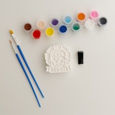 카네이션 석고방향제 DIY 채색 키트, 12종물감, 여아 1개