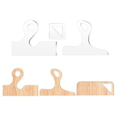 3피스 아크릴 핸들 세트 라우터 템플릿 보호 필름이 있는 투명 아크릴 라우터 템플릿 도마 목공 트레이싱 스텐실 가이드 도구 홈용 샤퀴테리 보드 (스타일 4), 3피스 아크릴 핸들 세트 라우터 템플릿, 보호 필름이