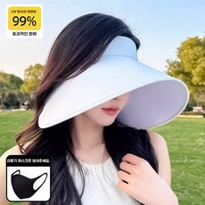 2026년 여성용 여름 자외선차단 넓은챙 오픈형 썬햇, E. 아이보리 16cm 챙