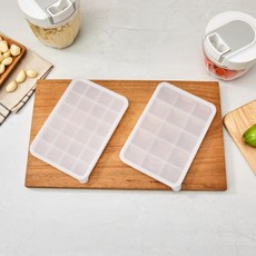 모던하우스 칸칸이 다진 마늘 소분 용기 소형 24구 +대형 15구 세트, 2개