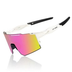 EXP VISION 편광 사이클링 안경 UV 400 스포츠 선글라스 자전거 고글 러닝 하이킹 골프 낚시 운전 (핑크)