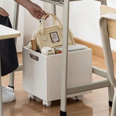 다용도 이동식 바퀴형 책 정리 수납 카트, 1단