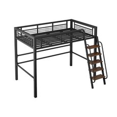 아동벙커침대 원목 서랍장 이층침대 고저침대 옷장 위아래 책상 계단 프레임 상하의 원룸, 1000mmx2000mm, 검은 램프 사다리 (앞/오른쪽)