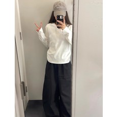 純棉白色長袖T恤女，早春秋冬季純色內搭基礎款正肩百搭上衣