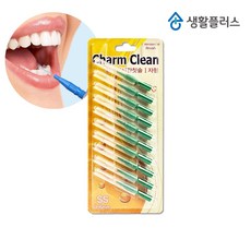 참조은 치간칫솔 I자형 0.8사이즈 10ea 초록색 휴대용 국내생산 일회용 치석제거 칫솔, 1개, 10개입, 0.8mm