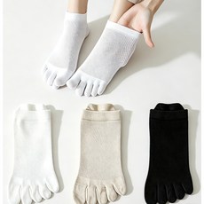 여성용 순면 기능성 향균 발가락 양말 3켤레