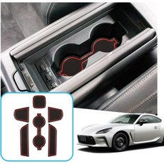 현관 매트 코일 발코니 출입구 루이야 신형 토요타 크라운 크로스오버 35 시리즈 고무 도어 포켓 실내 미끄럼 방지 시트 액세서리 스크래치 소음 감소 15개 세트, 도요타 gr86 zn8, 빨강