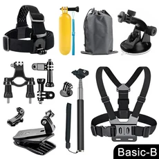 듀오디톤 액세서리 키트 (고프로 히어로 13 12 11 10 9 8 7 6 5 4 3 블랙 맥스 고 프로 세션 YI 4K SJCAM E, 08 I5-T129