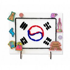 만들기세트 우드액자만들기 태극기 털실 DIY 미술활동 1인세트, 1개, 상세페이지 참조