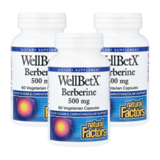 네추럴팩터스 WellBetX 베르베린 500 mg, 60정, 3개