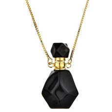 寶石水晶能量精油瓶 精油項鍊 玻璃水晶精油項鍊 附滴管, 1個