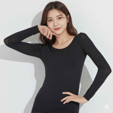 씨엠 여성 초경량 발열내의 37도내의 초슬림 내복세트