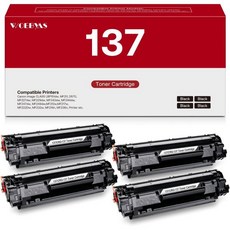 137 캐논 블랙 토너 카트리지용 호환 카트리지 교체 이미지클래스 D570 MF236n MF216N MF227dw MF242dw MF240 MF230 MF216n 4팩 와 함께