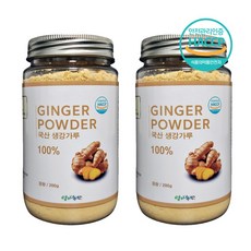 엄마농장 국산 100% 생강가루 HACCP인증, 2개, 200g