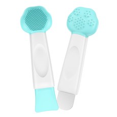 3 IN 1 클렌저 실리콘 세안 브러쉬 얼굴 피지 각질관리기기블랙헤드 코메도 제거기, 블루