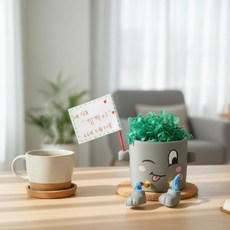 아트박스/에듀팜몰 시들지 않는 반려식물 수국 화분 DIY KIT 만들기, 블루