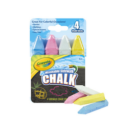 크레욜라 워셔블 수성 야외용 분필, 4색