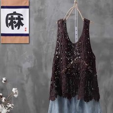 여름용니트조끼 뷔스티에 손뜨개 조끼 여름 여성 뜨개