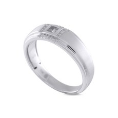 LB 익스클루시브 중고 Pre-Owned 10K 화이트 골드 다이아몬드 링