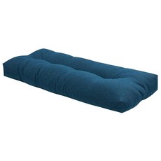 FUNHOME 야외 벤치 쿠션 48x18 인치 미끄럼 방지 그립 포크 스윙 쿠션 베개 파티오 가든 가구용 방수 터프트 창가 좌석(라이트 브라운), Denim Blue, 45 x 18 x 5 Inch