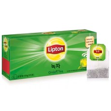 립톤 중국 자스민차 녹차 홍차 티백 25개입 80개입 100개입 200개입 대용량 업소용 카페용, 2.녹차 25봉*2g (50g), 50g