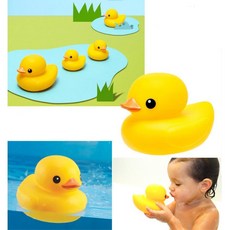 영유아 물놀이 오리인형 목욕장난감 3세 아기 아이 완구 2세 4세, 1개, 옐로우