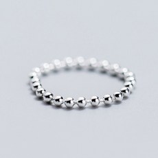 에르모사제이 R035 실버 925 데일리 레이어드 은볼 여성 은 반지