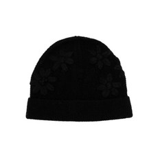 원피프틴 플로럴 자수 니트 비니