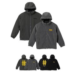 빈트릴 점 테이핑 해시태그 리버시블 플리스 점퍼 2컬러 BA213J2CADH5567788